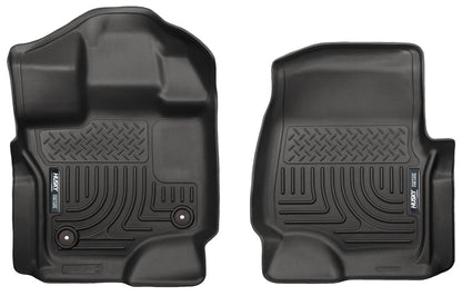 Husky Liners 15-23 Ford F-150 Super/Super Crew Cab WeatherBeater Black Front Floor Liners