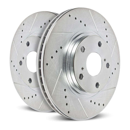 Power Stop 05-12 Acura RL Front Evolution Drilled & Slotted Rotors - Pair