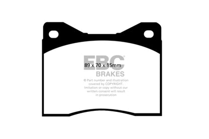 EBC 88-90 Lamborghini Countach 5.2 (Anniversary) Yellowstuff Rear Brake Pads