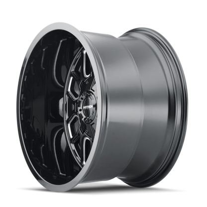 Mayhem 8107 Cogent 20x9 / 8x180 BP / 0mm Offset / 124.1mm Hub Black w/ Milled Spokes Wheel