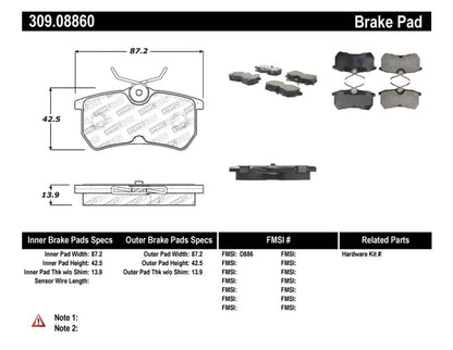 StopTech Performance Brake Pads