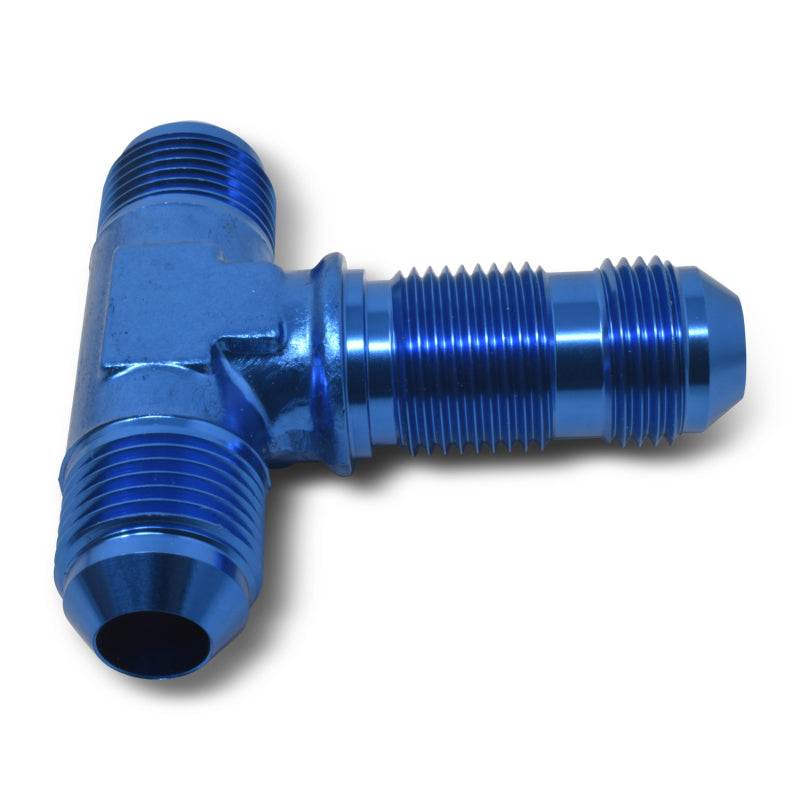 Russell Performance -4 AN Flare Bulkhead Tee Fitting (Blue)