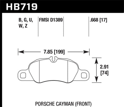 Hawk 2014 Porsche Cayman DTC-70 Front Race Brake Pads