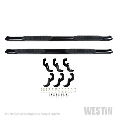 Westin 2019 Chevrolet Silverado/Sierra 1500 Crew Cab Non LD PRO TRAXX 4 Oval Nerf Step Bars - Black