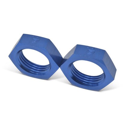 Russell Performance -8 AN Bulkhead Nuts 3/4in -16 Thread Size (Blue)