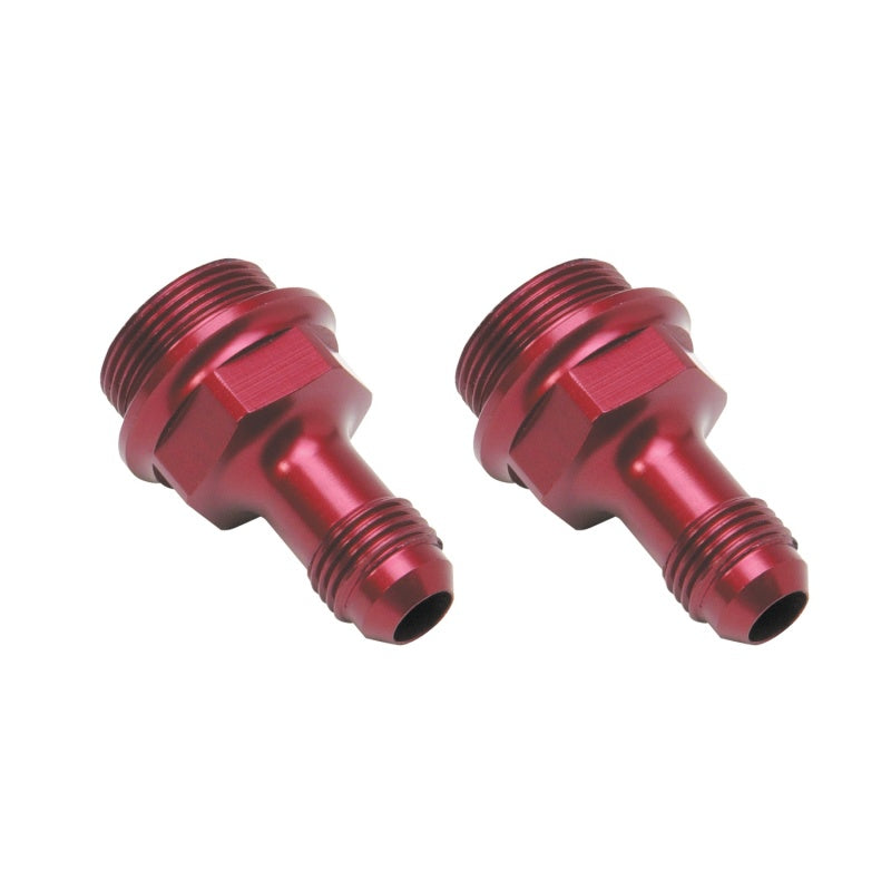 Russell Performance 7/8in -20 x -6 AN Male Flare Extended (2 pcs.) (Red/Blue)