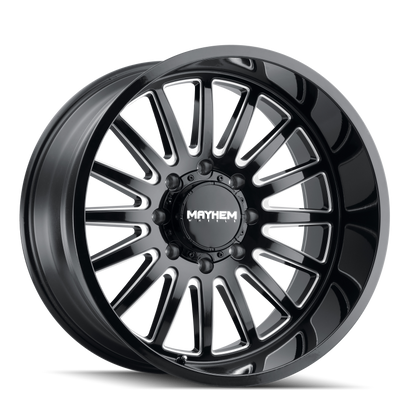 Mayhem 8114 Utopia 20x9 / 8x165.1 BP / 18mm Offset / 125.2mm Hub Black w/ Milled Spokes Wheel