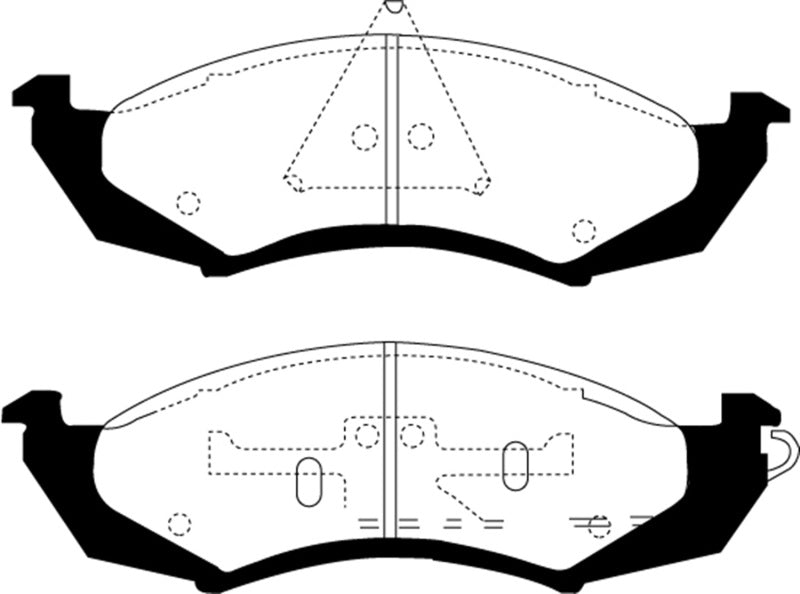 EBC 89-91 Ford Thunderbird 3.8 Yellowstuff Front Brake Pads