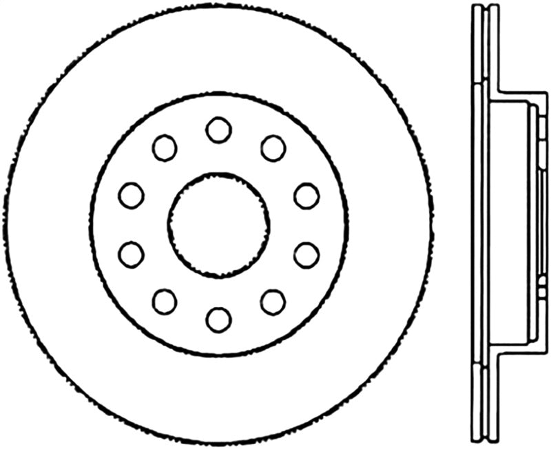 StopTech Sport Slotted (CRYO) 92-95 Toyota MR2 Turbo Rear Left Slotted Rotor