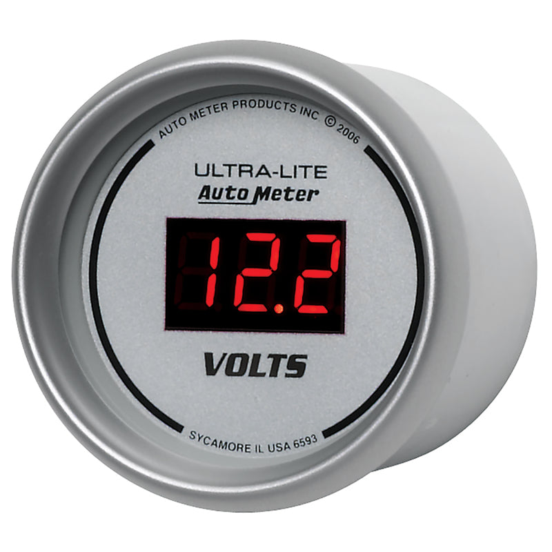 Autometer Ultra-Lite 2-1/16in 8-18 Volts Digital Voltmeter