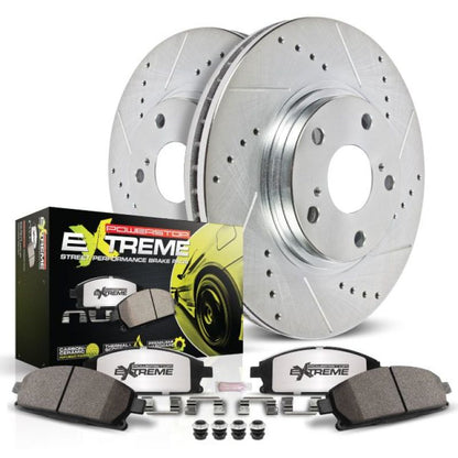 Power Stop 09-15 Cadillac CTS Rear Z26 Street Warrior Brake Kit