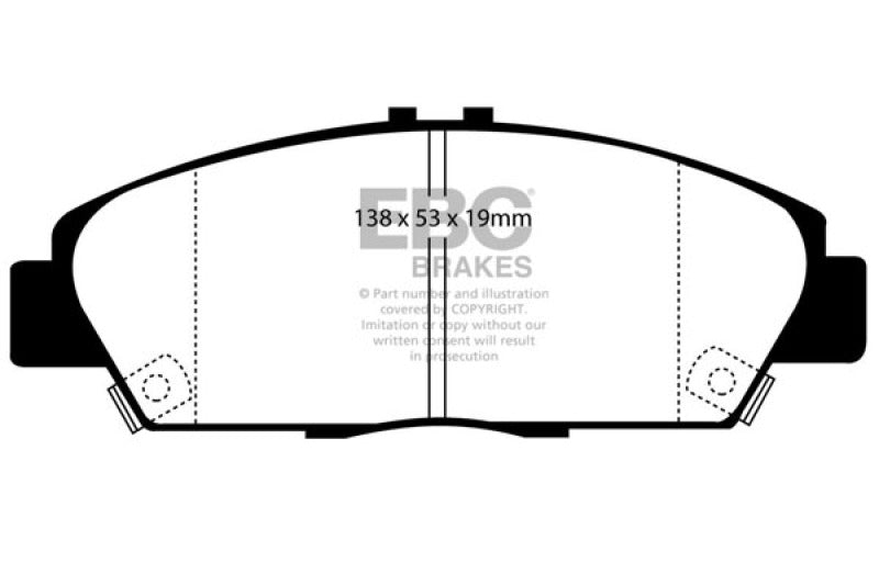 EBC 92-96 Honda Prelude 2.2 Ultimax2 Front Brake Pads