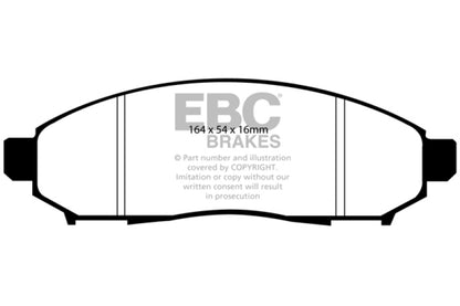 EBC 11+ Nissan Leaf Electric Greenstuff Front Brake Pads