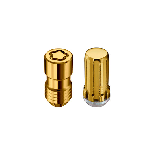McGard SplineDrive Tuner 6 Lug Install Kit w/Locks & Tool (Cone) M14X1.5 / 1in. Hex - Gold