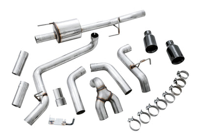 AWE Tuning 2015+ Ford F-150 0FG Dual Exit Performance Exhaust System w/5in Diamond Black Tips