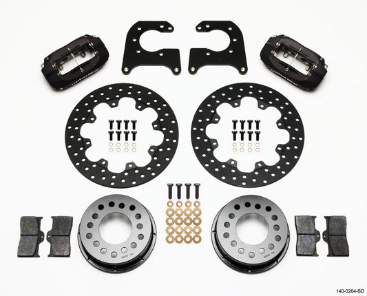 Wilwood Forged Dynalite Rear Drag Kit Drilled Rotor 58-64 Olds/Pontiac 1/2in Studs