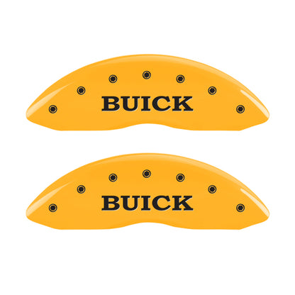 MGP 4 Caliper Covers Engraved Front Buick Rear Yellow Finish Black Char 2007 Buick Lucerne