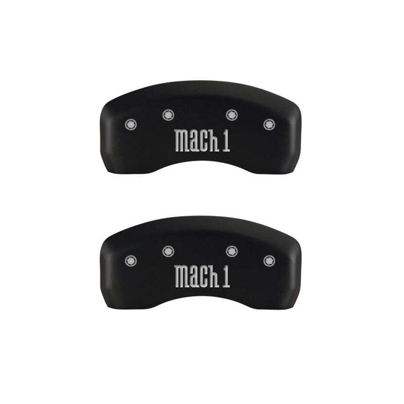 MGP 4 Caliper Covers Engraved Front & Rear Mach 1 Red finish silver ch