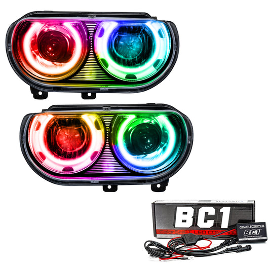 Oracle 08-14 Dodge Challenger SMD HL (HID Style) - ColorSHIFT w/ BC1 Controller NO RETURNS
