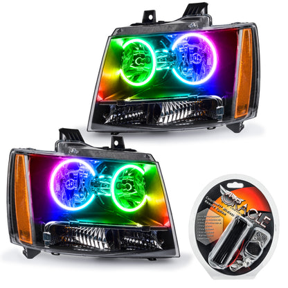 Oracle 07-13 Chevrolet Avalanche Pre-Assembled SMD Headlights - ColorSHIFT
