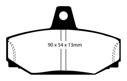 EBC 83-90 Volvo 760 2.3 Turbo (ABS) (Girling) Yellowstuff Rear Brake Pads