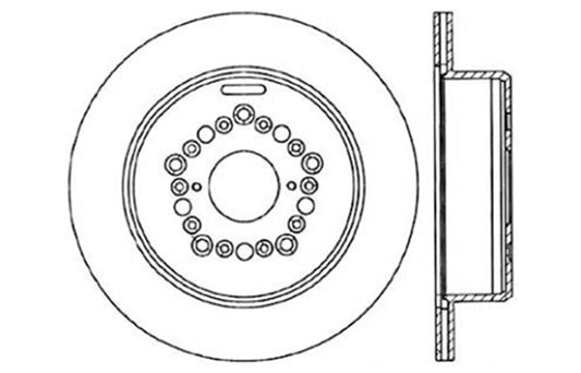 StopTech 5/93-98 Toyota Supra (Exc Turbo) Drilled Right Rear Rotor