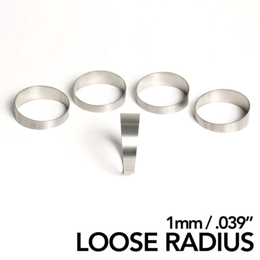 Ticon Industries 2.13in Titanium Pie Cut - 1.25D Tight Radius 1mm/.039in (5 Pack)