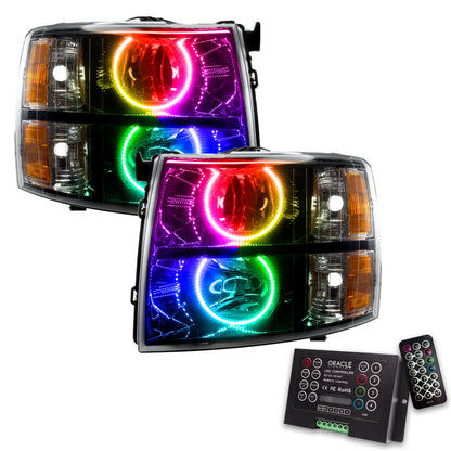 Oracle 07-13 Chevy Silverado SMD HL - Black - Round Style - ColorSHIFT w/ 2.0 Controller NO RETURNS