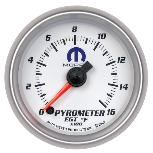 Autometer Mopar 52.4mm SSE 1600 Degree F Pyrometer (EGT) Gauge