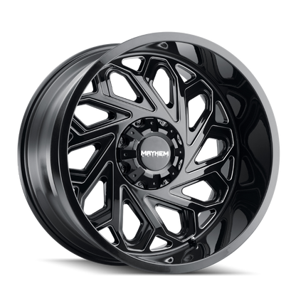 Mayhem 8112 Essex 20x10 / 8x165.1 BP / -19mm Offset / 125.2mm Hub Black w/ Milled Spokes Wheel