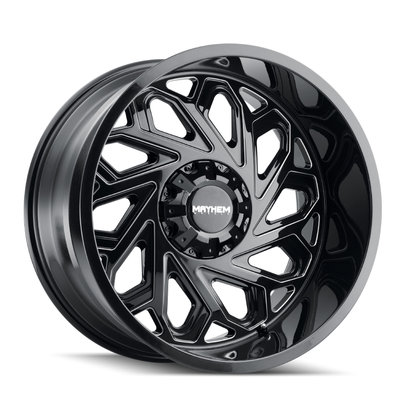 Mayhem 8112 Essex 20x10 / 8x170 BP / -19mm Offset / 125.2mm Hub Black w/ Milled Spokes Wheel