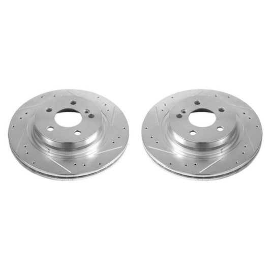 Power Stop 12-16 Mercedes-Benz C250 Rear Evolution Drilled & Slotted Rotors - Pair