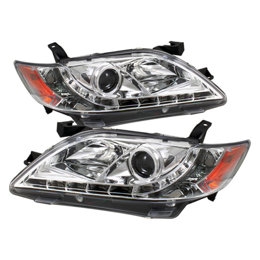 Spyder Toyota Camry 07-09 Projector Headlights DRL Chrome High H1 Low H7 PRO-YD-TCAM07-DRL-C