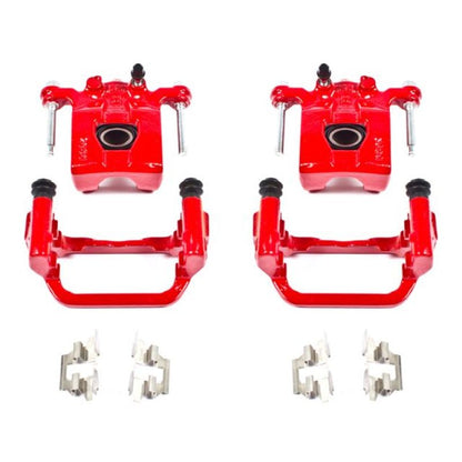 Power Stop 07-12 Nissan Altima Rear Red Calipers w/Brackets - Pair