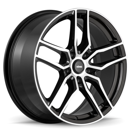 Konig Intention 18x8 5x120 ET35 Gloss Black / Machine Face