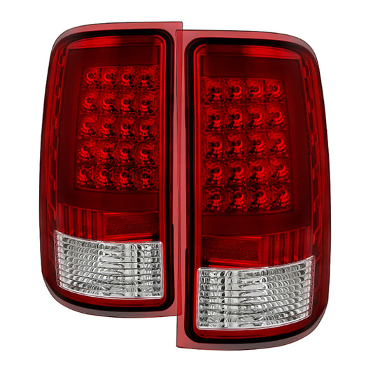 Xtune GMC Sierra 07-13 LED Tail Lights Red Clear ALT-ON-GS07-G2-LED-RC