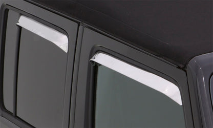 AVS 84-91 Jeep Grand Wagoneer Ventshade Front & Rear Window Deflectors 4pc - Stainless