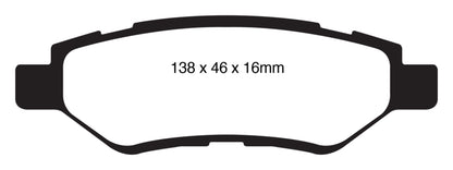 EBC 08-13 Cadillac CTS 3.0 Greenstuff Rear Brake Pads