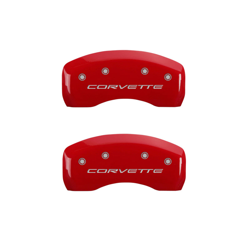 MGP 4 Caliper Covers Engraved Front & Rear C5/Corvette Yellow finish black ch