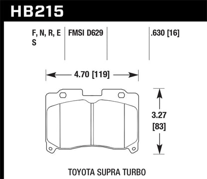 Hawk 93-98 Toyota Supra TT HT-10 Race Front Brake Pads