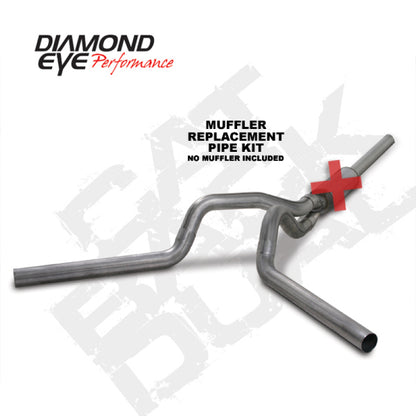 Diamond Eye KIT 4in CB MFLR RPLCMENT PIPE DUAL SS: 2004.5-2007.5 DODGE CUMMINS 600