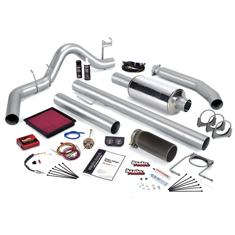 Banks Power 98 Dodge 5.9L Ext Cab Stinger System - SS Single Exhaust w/ Black Tip