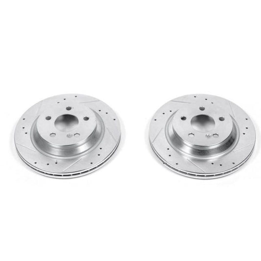 Power Stop 99-03 Mercedes-Benz CL500 Rear Evolution Drilled & Slotted Rotors - Pair