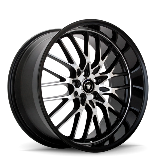 Konig Lace 17x8 5x112 ET35 Black/Machine Spoke