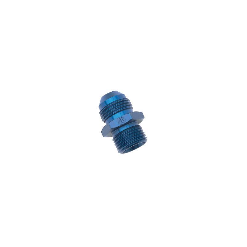 Russell Performance -4 AN Flare to 8mm x 1.25 Metric Thread Adapter (Blue)
