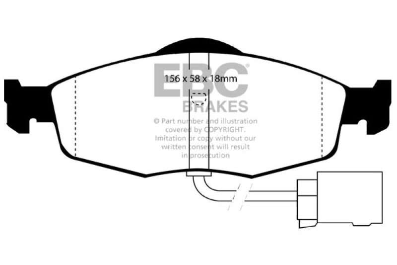 EBC 95-00 Ford Contour 2.0 Yellowstuff Front Brake Pads