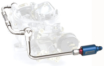 Edelbrock Dual Feed Line/Thunder Series Carb w/ Fuel Filter