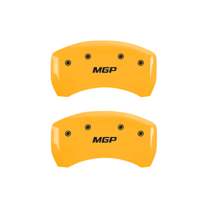 MGP Rear set 2 Caliper Covers Engraved Rear GT Black finish silver ch