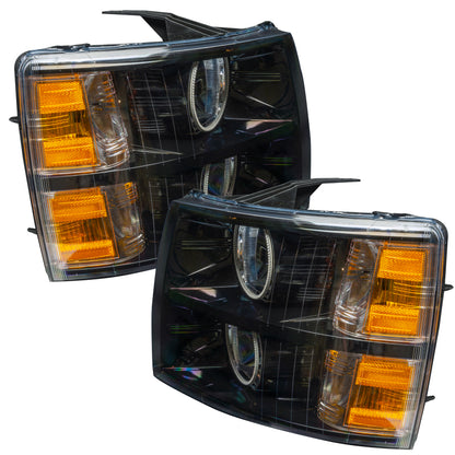 Oracle Lighting 07-13 Chevrolet Silverado Assembled Halo Headlights Round Style -Blue NO RETURNS