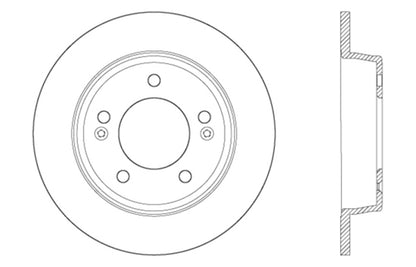 StopTech 15-17 Hyundai Elantra Drilled Rear Left Rotor